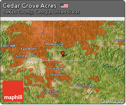 Satellite 3D Map of Cedar Grove Acres