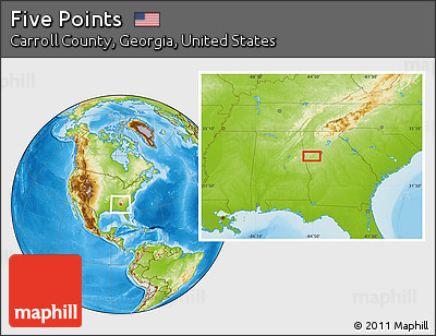 Physical Location Map of Five Points