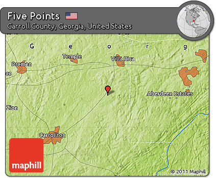 Physical Map of Five Points