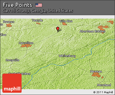 Physical Panoramic Map of Five Points