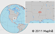 Gray Location Map of Metcalfe