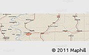 Shaded Relief Panoramic Map of Metcalfe