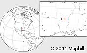 Blank Location Map of the area around 33° 32' 52" N, 92° 34' 29" W