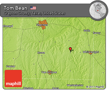 Physical 3D Map of Tom Bean