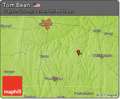 Physical 3D Map of Tom Bean