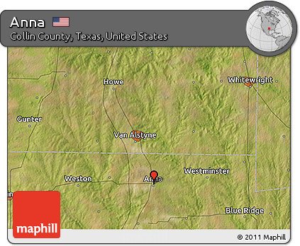Satellite 3D Map of Anna