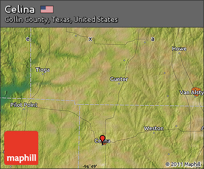 Satellite Map of Celina