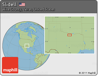 Savanna Style Location Map of Slidell
