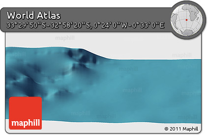 Satellite Panoramic Map of the Area around 33° 14' 5" S, 0° 4' 30" E