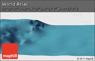 Satellite Panoramic Map of the Area around 33° 14' 5" S, 0° 4' 30" E