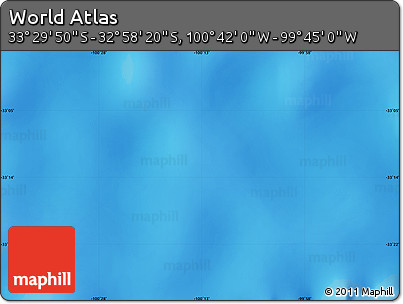 Shaded Relief Map of the Area around 33° 14' 5" S, 100° 13' 29" W