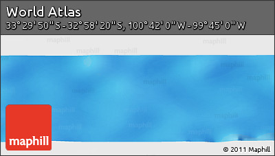 Physical Panoramic Map of the Area around 33° 14' 5" S, 100° 13' 29" W