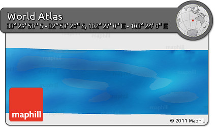 Physical Panoramic Map of the Area around 33° 14' 5" S, 102° 55' 30" E