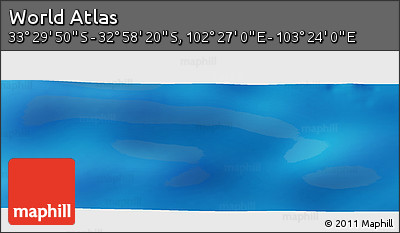 Physical Panoramic Map of the Area around 33° 14' 5" S, 102° 55' 30" E