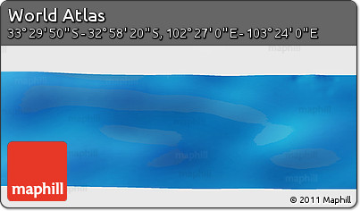 Physical Panoramic Map of the Area around 33° 14' 5" S, 102° 55' 30" E