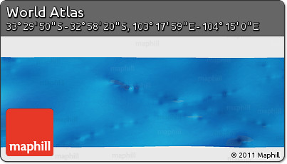 Physical Panoramic Map of the Area around 33° 14' 5" S, 103° 46' 30" E