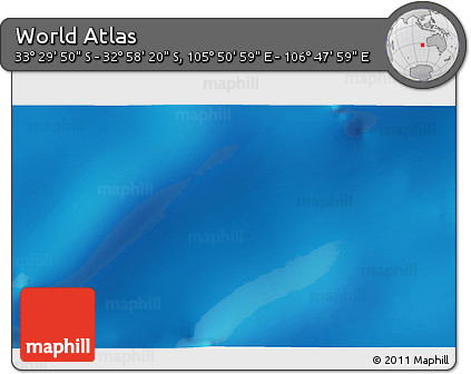 Shaded Relief 3D Map of the Area around 33° 14' 5" S, 106° 19' 29" E