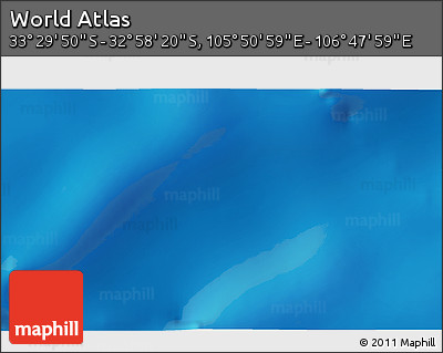 Shaded Relief 3D Map of the Area around 33° 14' 5" S, 106° 19' 29" E