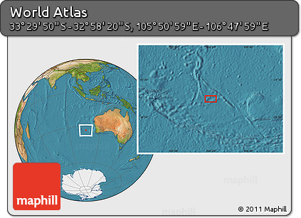 Satellite Location Map of the Area around 33° 14' 5" S, 106° 19' 29" E