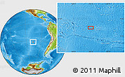 Physical Location Map of the area around 33° 14' 5" S, 106° 10' 30" W