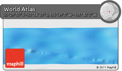 Physical Panoramic Map of the Area around 33° 14' 5" S, 106° 10' 30" W