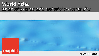 Physical Panoramic Map of the Area around 33° 14' 5" S, 106° 10' 30" W