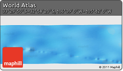 Physical Panoramic Map of the Area around 33° 14' 5" S, 106° 10' 30" W