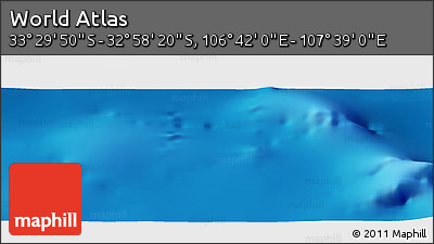 Physical Panoramic Map of the Area around 33° 14' 5" S, 107° 10' 30" E