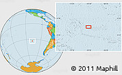 Political Location Map of the area around 33° 14' 5" S, 107° 52' 30" W