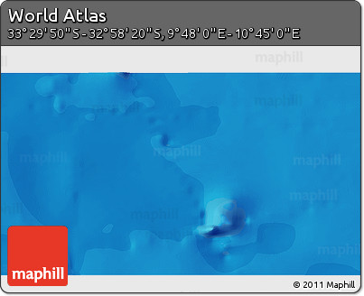 Political 3D Map of the Area around 33° 14' 5" S, 10° 16' 30" E