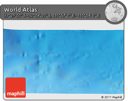 Physical 3D Map of the Area around 33° 14' 5" S, 111° 25' 30" E