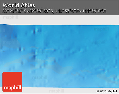 Physical 3D Map of the Area around 33° 14' 5" S, 111° 25' 30" E