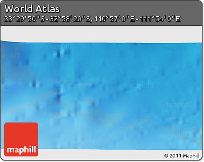 Physical 3D Map of the Area around 33° 14' 5" S, 111° 25' 30" E