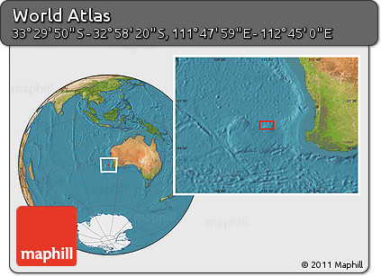 Satellite Location Map of the Area around 33° 14' 5" S, 112° 16' 30" E