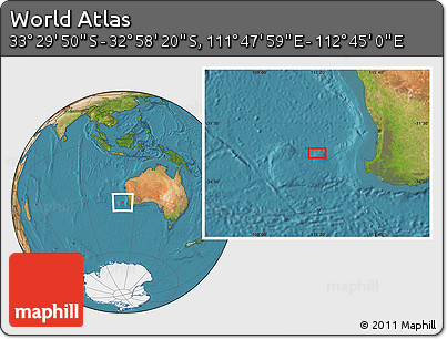 Satellite Location Map of the Area around 33° 14' 5" S, 112° 16' 30" E