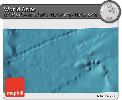 Satellite 3D Map of the Area around 33° 14' 5" S, 113° 7' 30" E