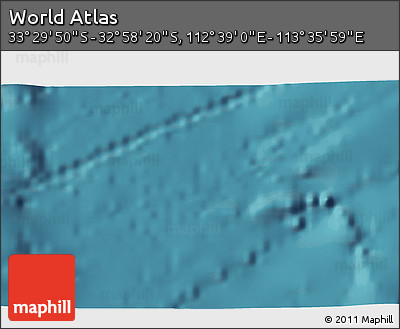 Satellite 3D Map of the Area around 33° 14' 5" S, 113° 7' 30" E