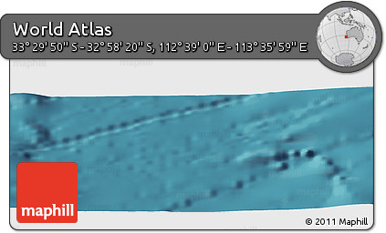 Satellite Panoramic Map of the Area around 33° 14' 5" S, 113° 7' 30" E