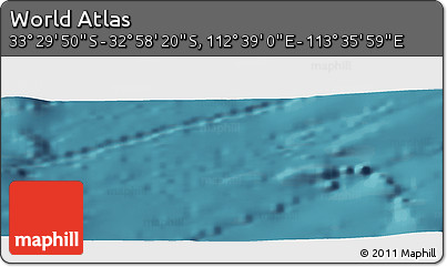 Satellite Panoramic Map of the Area around 33° 14' 5" S, 113° 7' 30" E