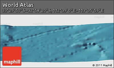 Satellite Panoramic Map of the Area around 33° 14' 5" S, 113° 7' 30" E