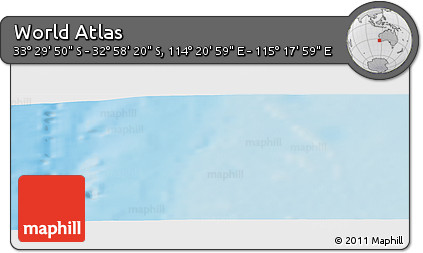 Physical Panoramic Map of the Area around 33° 14' 5" S, 114° 49' 29" E