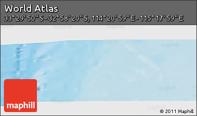 Physical Panoramic Map of the Area around 33° 14' 5" S, 114° 49' 29" E