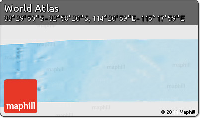 Physical Panoramic Map of the Area around 33° 14' 5" S, 114° 49' 29" E