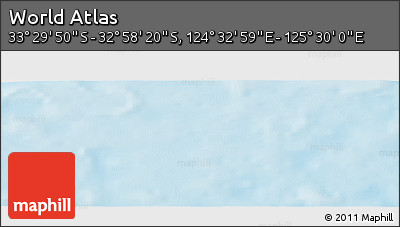 Physical Panoramic Map of the Area around 33° 14' 5" S, 125° 1' 30" E