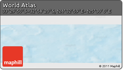 Physical Panoramic Map of the Area around 33° 14' 5" S, 125° 1' 30" E