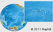 Physical Location Map of the area around 33° 14' 5" S, 128° 16' 30" W