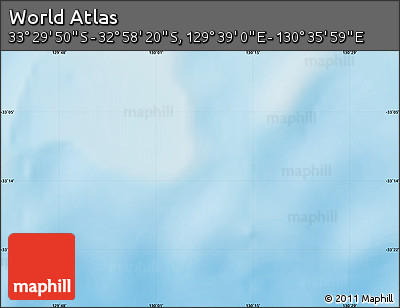 Physical Map of the Area around 33° 14' 5" S, 130° 7' 30" E
