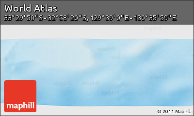 Physical Panoramic Map of the Area around 33° 14' 5" S, 130° 7' 30" E