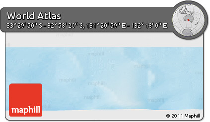 Physical Panoramic Map of the Area around 33° 14' 5" S, 131° 49' 29" E