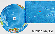 Physical Location Map of the area around 33° 14' 5" S, 135° 55' 30" W